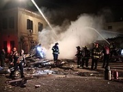 взрыв и пожар в магазине стройматериалов в Яффо